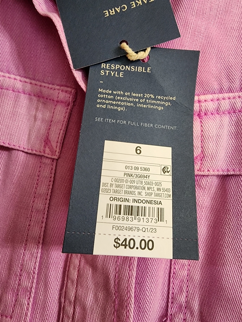 NWT Universal Thread Pink Utility Jumpsuit Belted Cotton Size 6 - Picture 11 of 15
